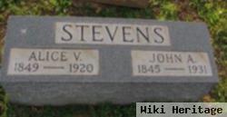 Alice V Stevens