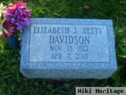 Elizabeth J "betty" Davidson