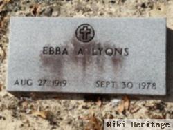 Ebba A Lyons