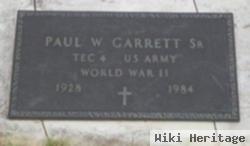 Paul W Garrett, Sr