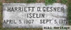 Harriett D Gesner Iselin