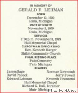 Gerald Francis Lehman