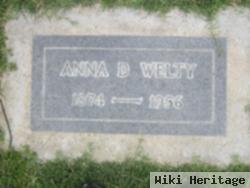 Anna D Schrag Welty