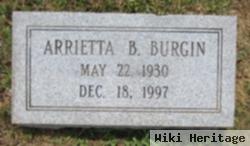 Arrietta Burnette Burgin