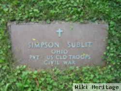 Pvt Simpson W Sublit