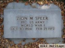 Zion M Speer