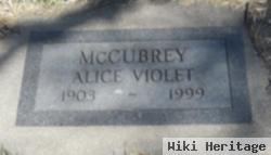 Alice Violet Brown Mccubrey