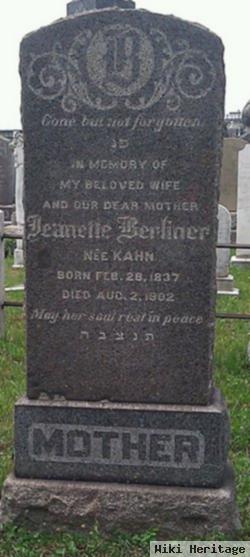 Jeannette Kahn Berliner