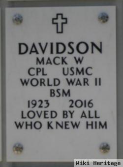 Mack Wilbur Davidson