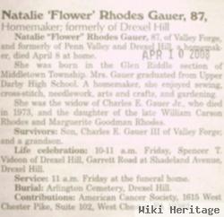 Natalie "flower" Rhodes Gauer