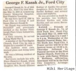 George F. Kasak, Jr