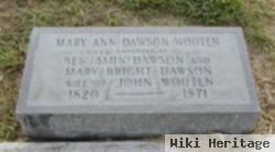 Mary Ann Dawson Wooten