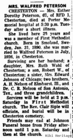 Esther Dorothy Nelson Peterson