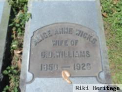 Alice Anne Wicks Williams