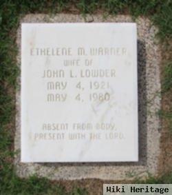 Ethelene M Warner Lowder